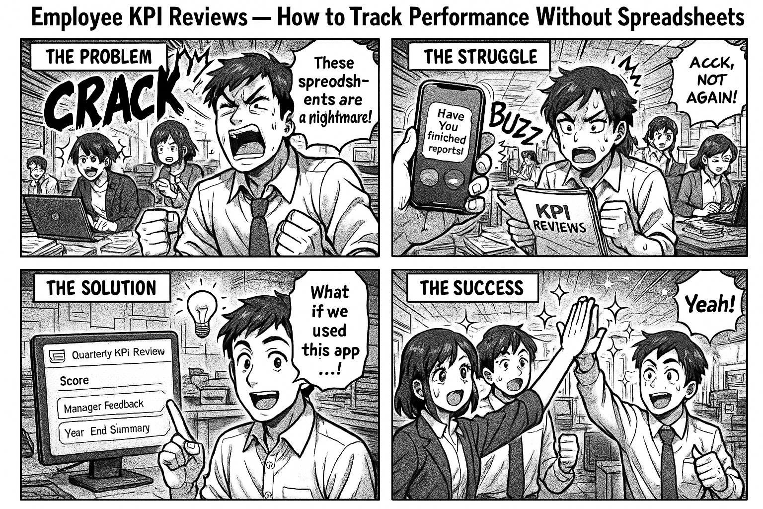 Employee KPI Reviews — How to Track Performance Without Spreadsheets