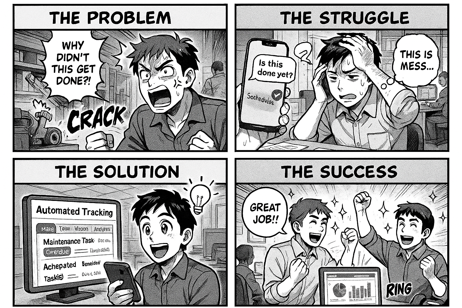 Preventive Maintenance Schedule — Template vs Automated Tracking