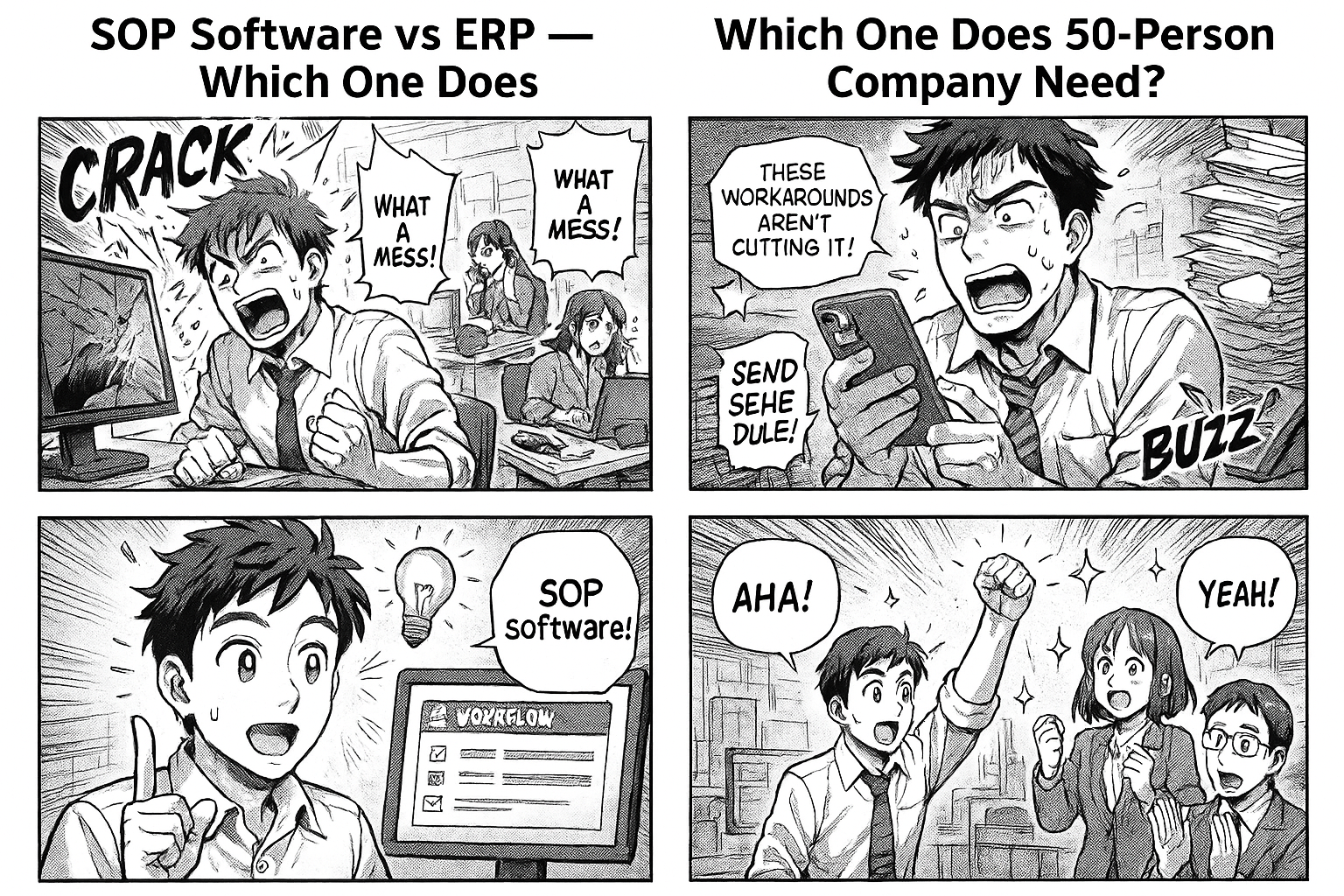 SOP Software vs ERP — Which One Does Your 50-Person Company Need?